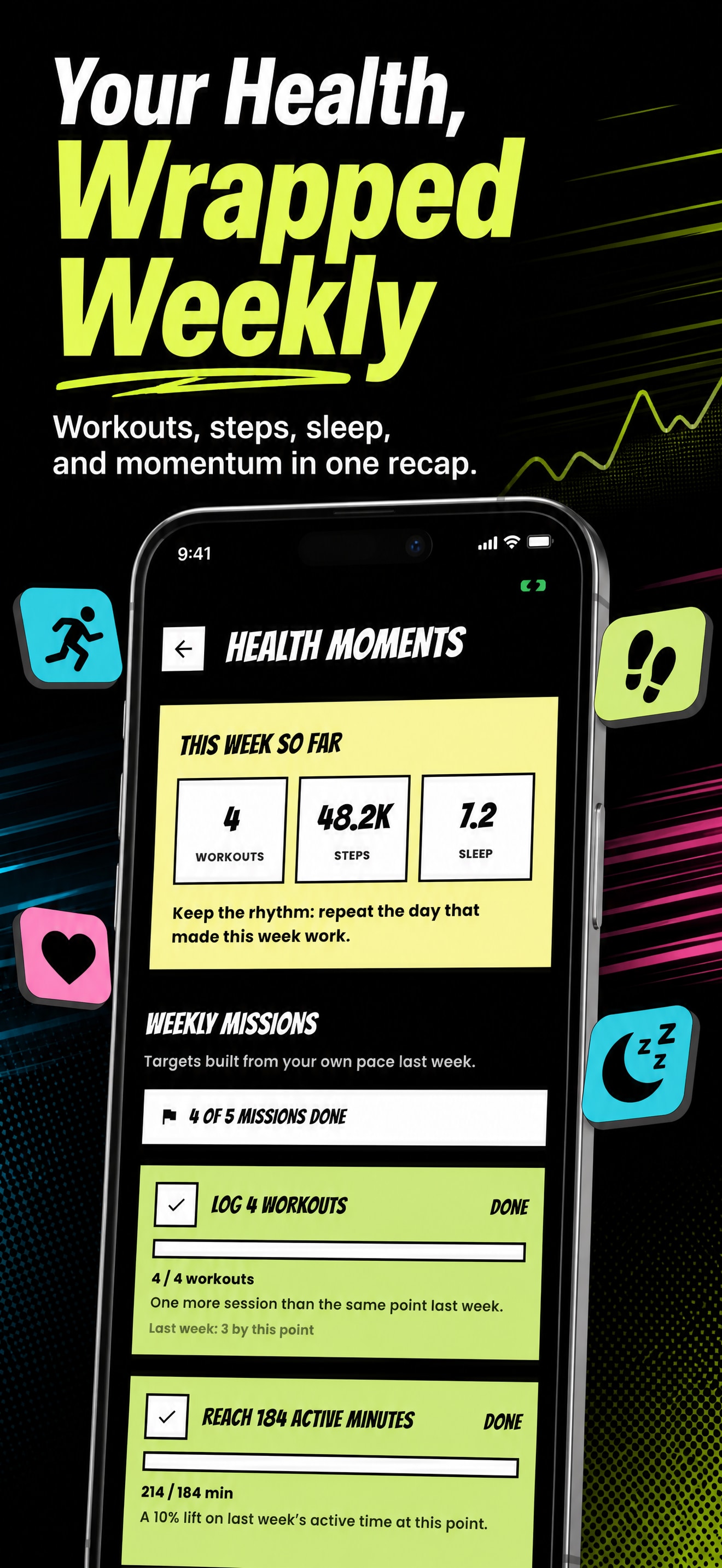 Health Wrapped finished store screenshot in the gallery wall
