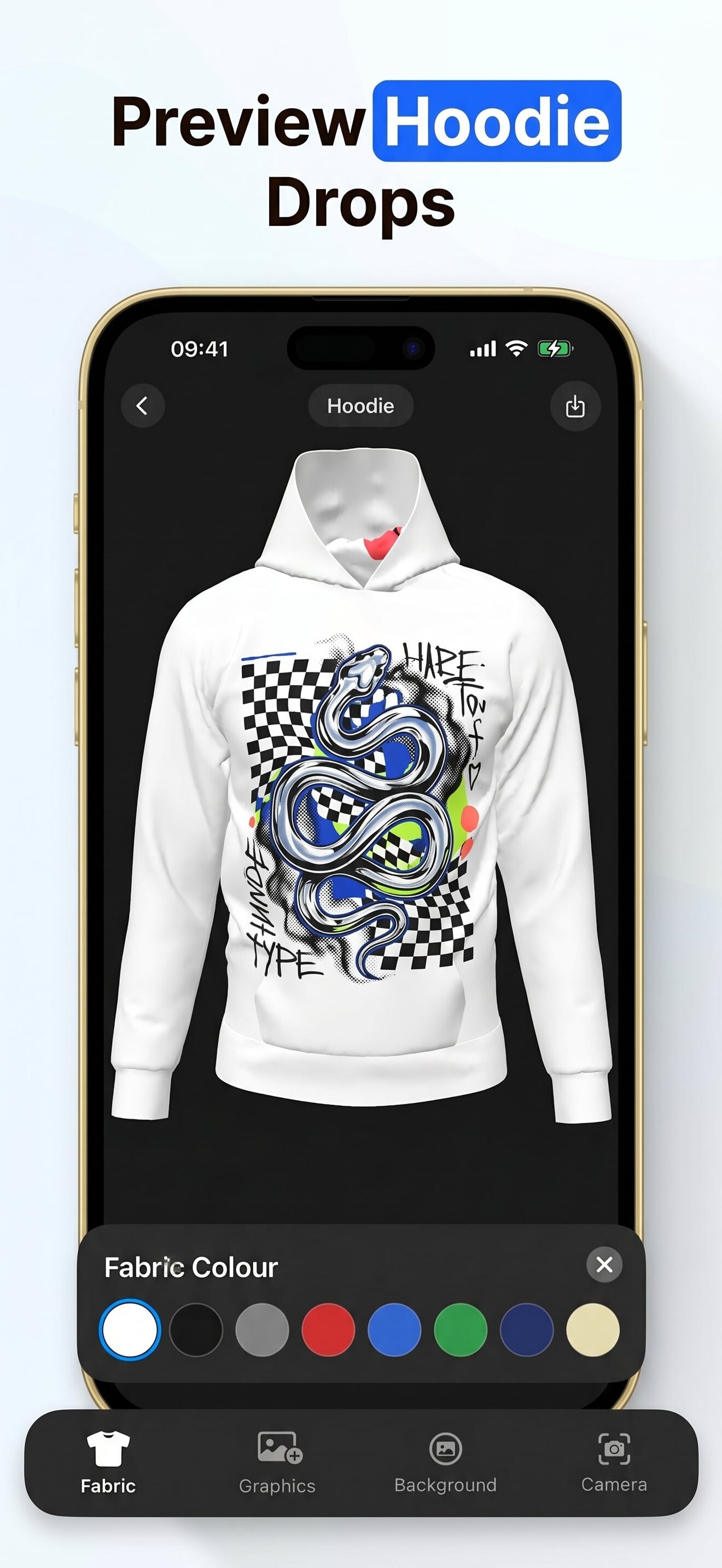 ThreadCam Hoodie Drops custom product page screenshot