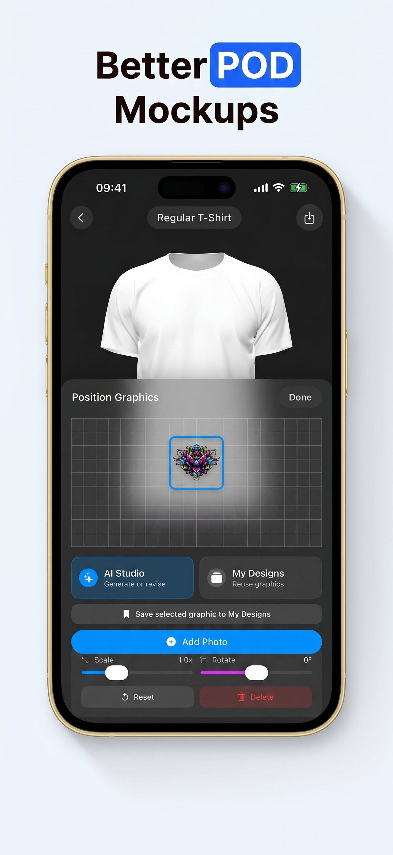 ThreadCam POD Mockups custom product page screenshot