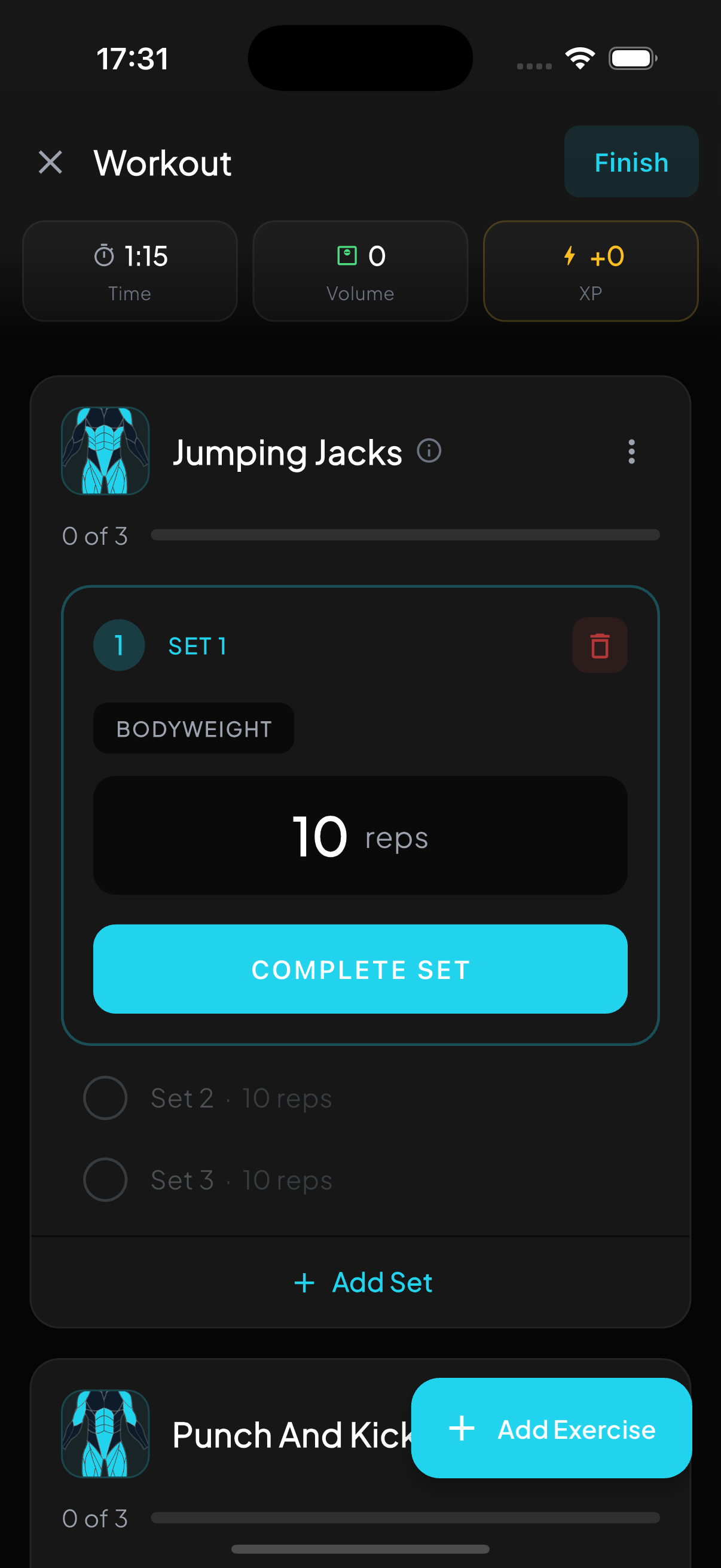 GymLevels raw app screen before screenshot generation